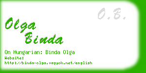 olga binda business card